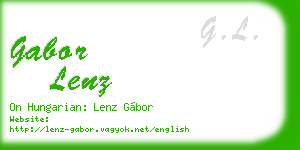 gabor lenz business card